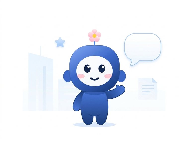 手を上げて挨拶するキャラクターのウメ