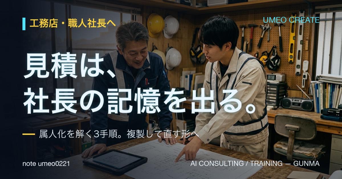 見積が社長しかできない、を抜け出す3手順