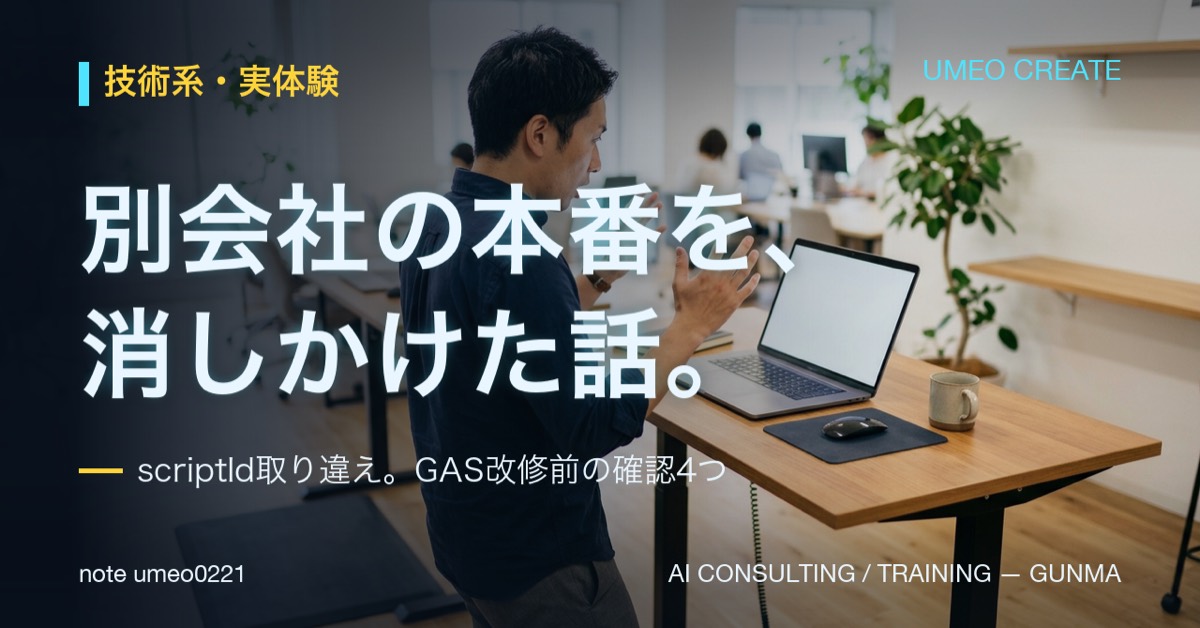 GAS改修で本番事故を防ぐ！必須の確認4選