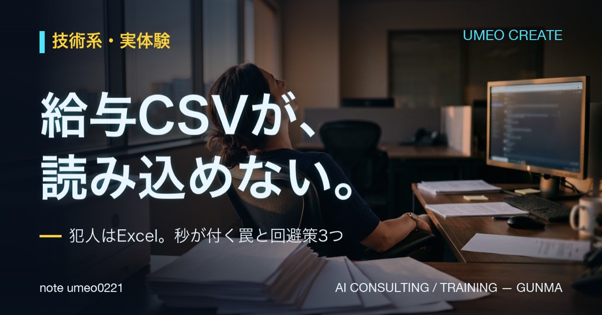 給与CSVの時間が読み込めない原因はExcel