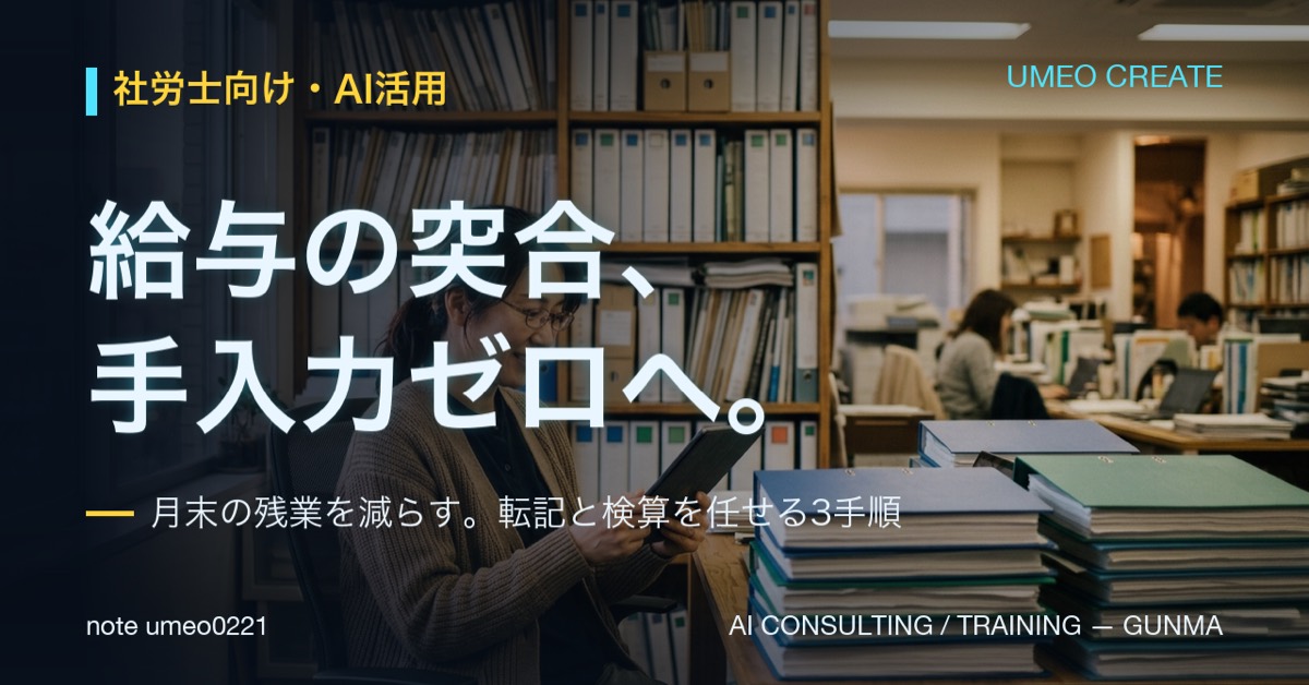 給与の突合を自動化｜手入力ゼロにする3手順