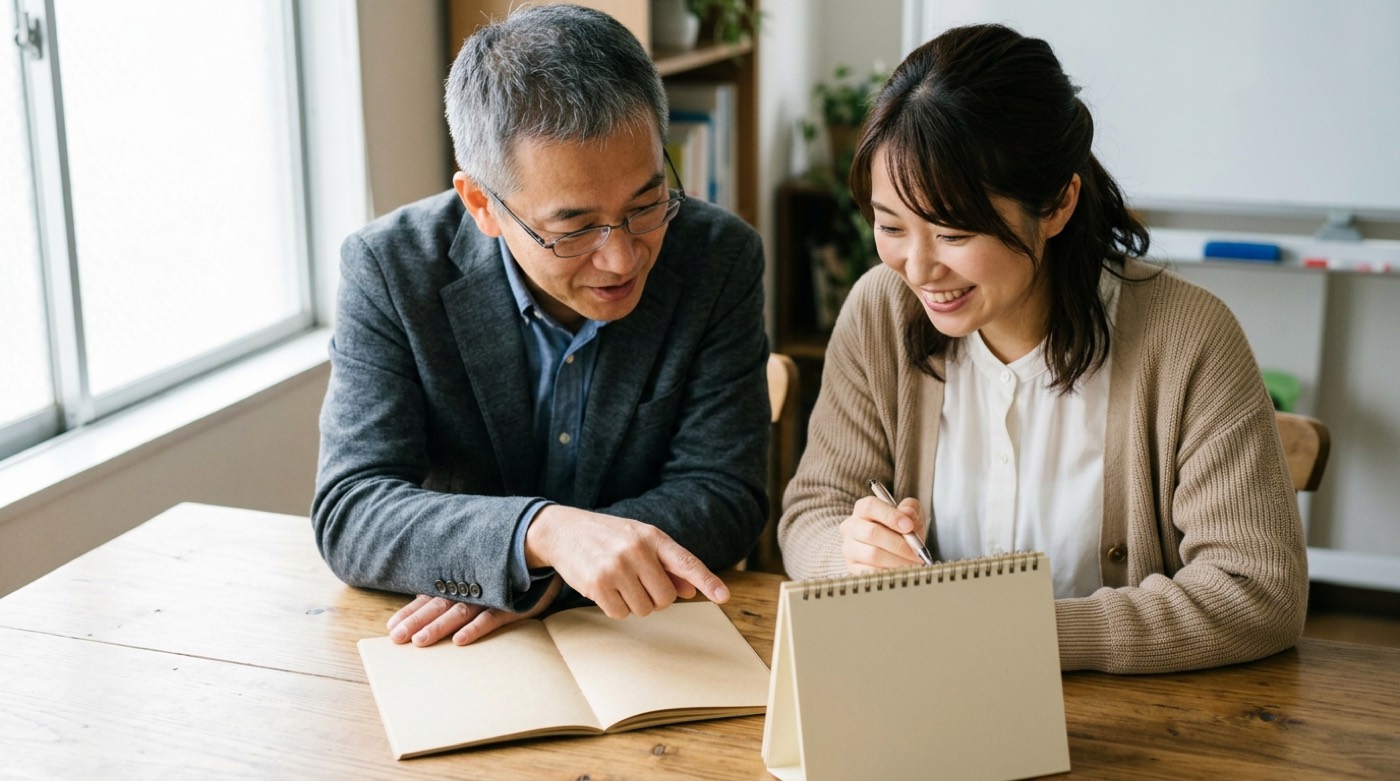 値上げの理由と適用日をノートに書き出して整理している様子