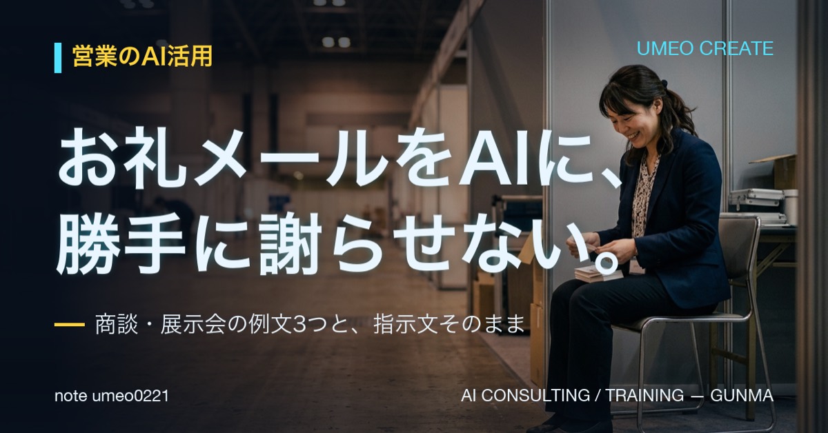 商談後のお礼メール例文|AIに下書きさせたら勝手に謝った話