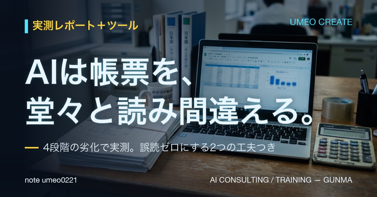 【実測】スキャンPDFをAIに読ませると、数字が化ける条件