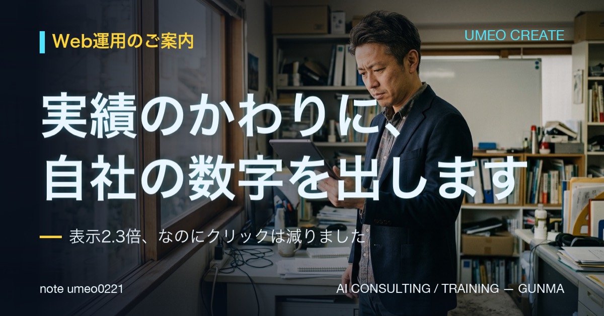 web制作会社の選び方。実績より自社サイトの数字を見せます