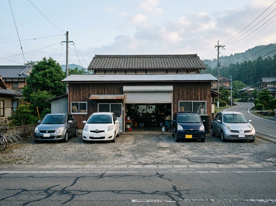 店頭に並ぶ無料の代車